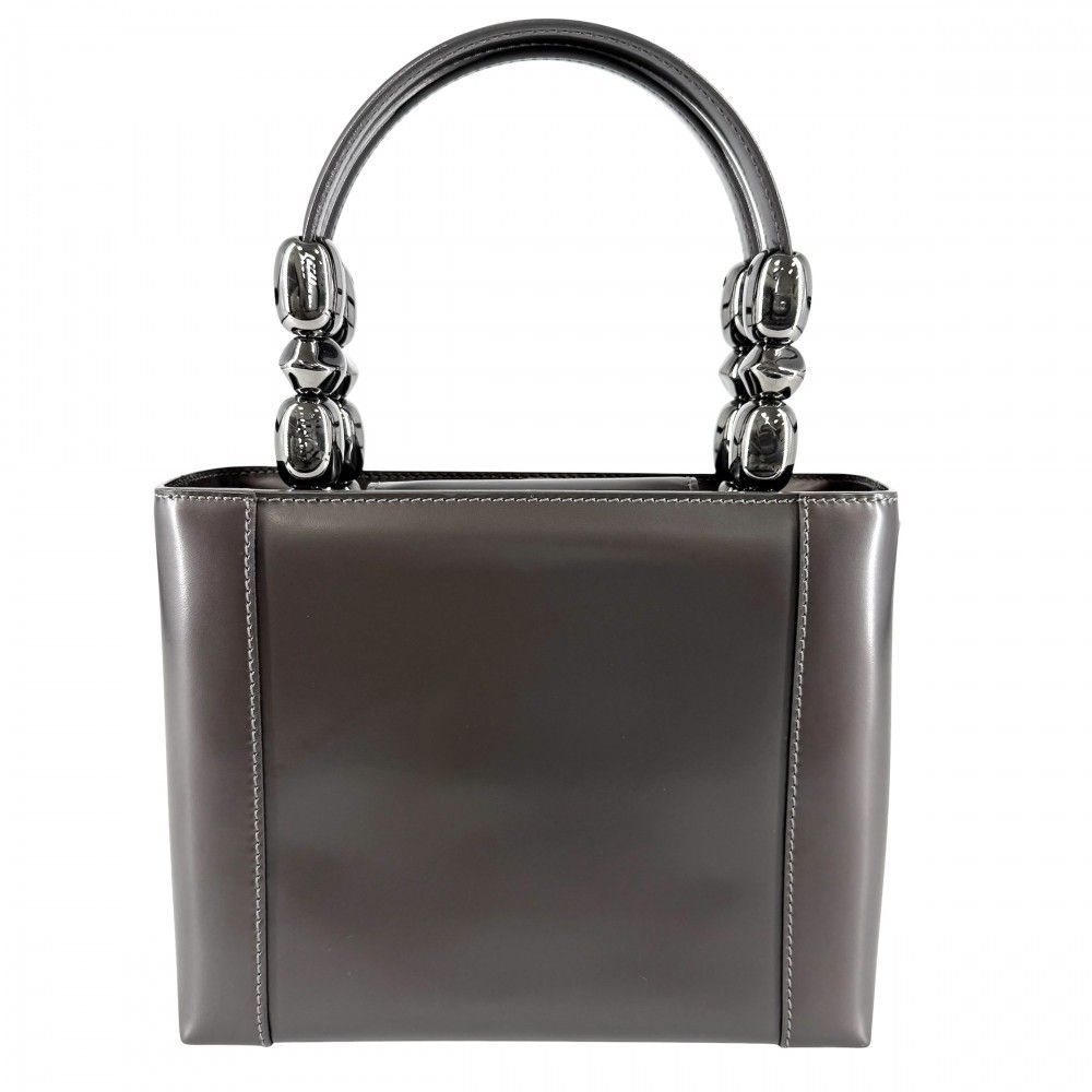Dior Maris Pearl Leather Brown Gunmetal Vintage Wallet Handbag — view 2