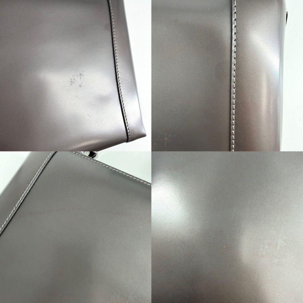 Dior Maris Pearl Leather Brown Gunmetal Vintage Wallet Handbag — view 8
