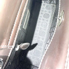Dior Maris Pearl Leather Brown Gunmetal Vintage Wallet Handbag — view 4