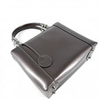 Dior Maris Pearl Leather Brown Gunmetal Vintage Wallet Handbag — view 3