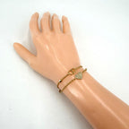 Dior Double Strand Clair D Lune Accessory Heart Aja Star Rhinestone Gold — view 3