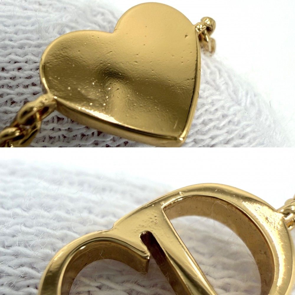 Dior Double Strand Clair D Lune Accessory Heart Aja Star Rhinestone Gold — view 5