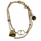 Dior Double Strand Clair D Lune Accessory Heart Aja Star Rhinestone Gold — view 2
