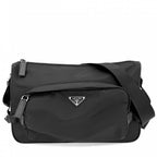 Prada Shoulder Bag Triangle Logo Large Re-Nylon Saffiano Leather