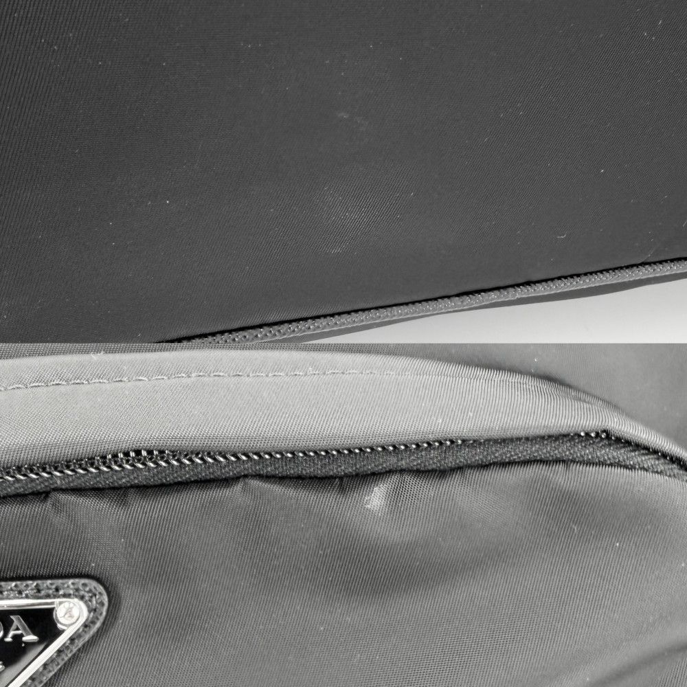 Prada Shoulder Bag Triangle Logo Large Re-Nylon Saffiano Leather — view 6