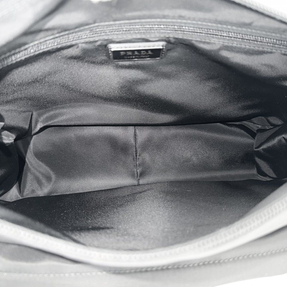 Prada Shoulder Bag Triangle Logo Large Re-Nylon Saffiano Leather — view 4