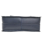 Celine Circle Logo Navy Single Push Leather Handbag — view 6