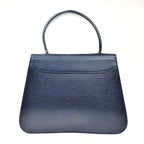 Celine Circle Logo Navy Single Push Leather Handbag — view 4