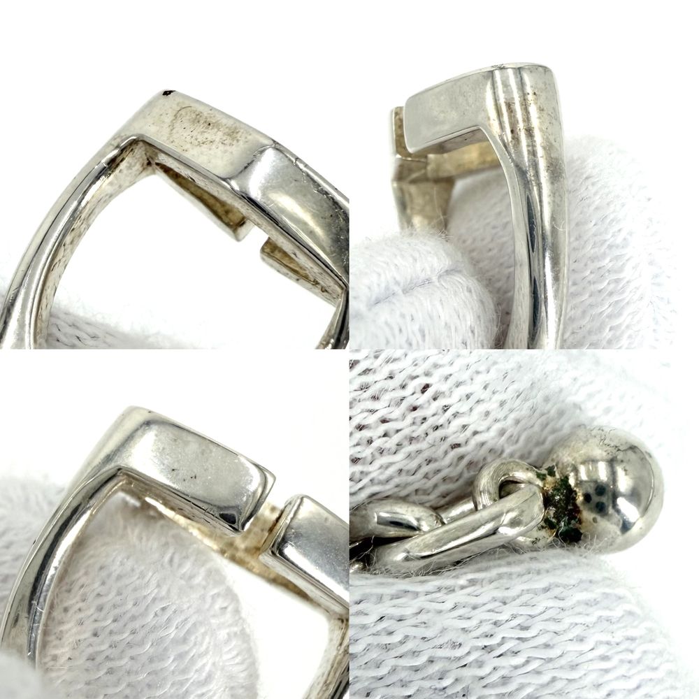 Hermes Key Holder Etrier Charm 925 Sterling Silver Vintage — view 5