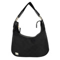 Gucci One GG Canvas Leather Black Gold Vintage Handbag