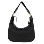 Gucci One GG Canvas Leather Black Gold Vintage Handbag — view 2
