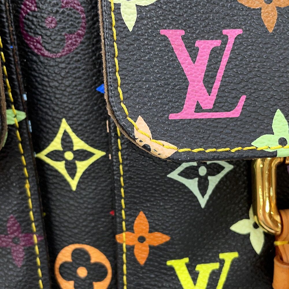 Louis Vuitton Shoulder Bag Monogram Multicolor Lodge GM Black — view 7