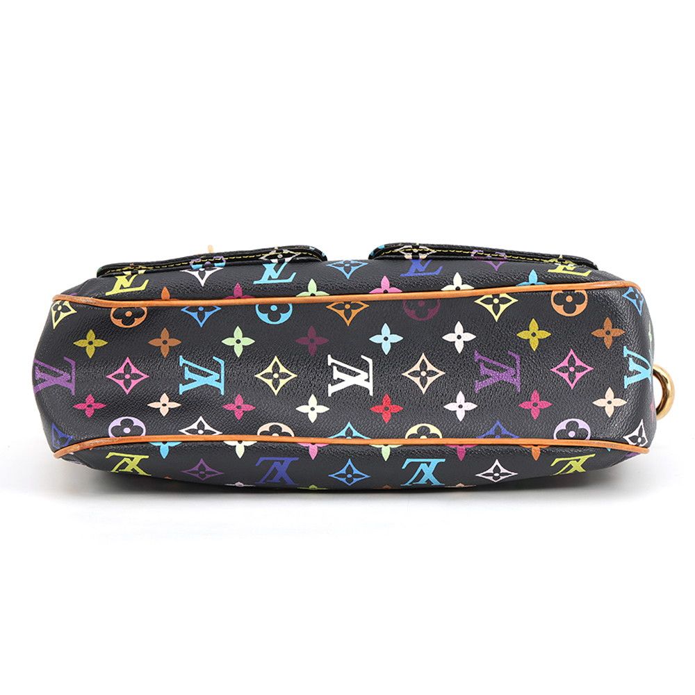 Louis Vuitton Shoulder Bag Monogram Multicolor Lodge GM Black — view 3