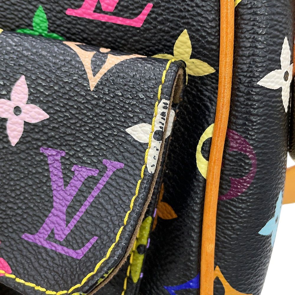 Louis Vuitton Shoulder Bag Monogram Multicolor Lodge GM Black — view 8
