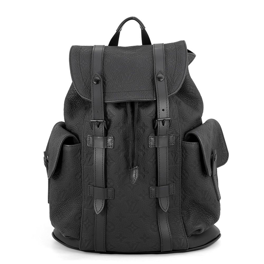 Louis Vuitton Backpack Monogram Taurillon Christopher PM Black