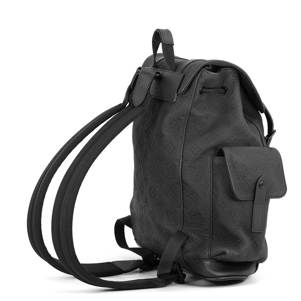 Louis Vuitton Backpack Monogram Taurillon Christopher PM Black — view 2