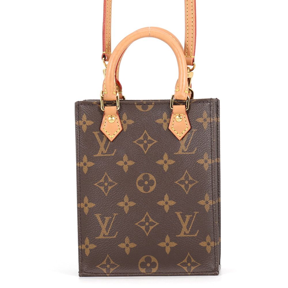 Louis Vuitton Handbag Monogram Petite Sac Plat Mini Bag 2-Way