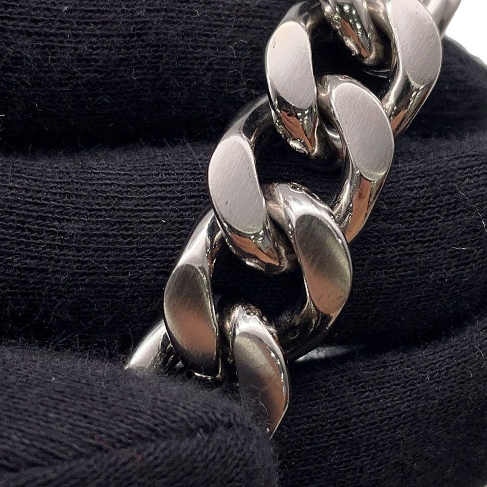 Hermes Bra Camden Black Silver Leather T4 Accessory Bracelet — view 7