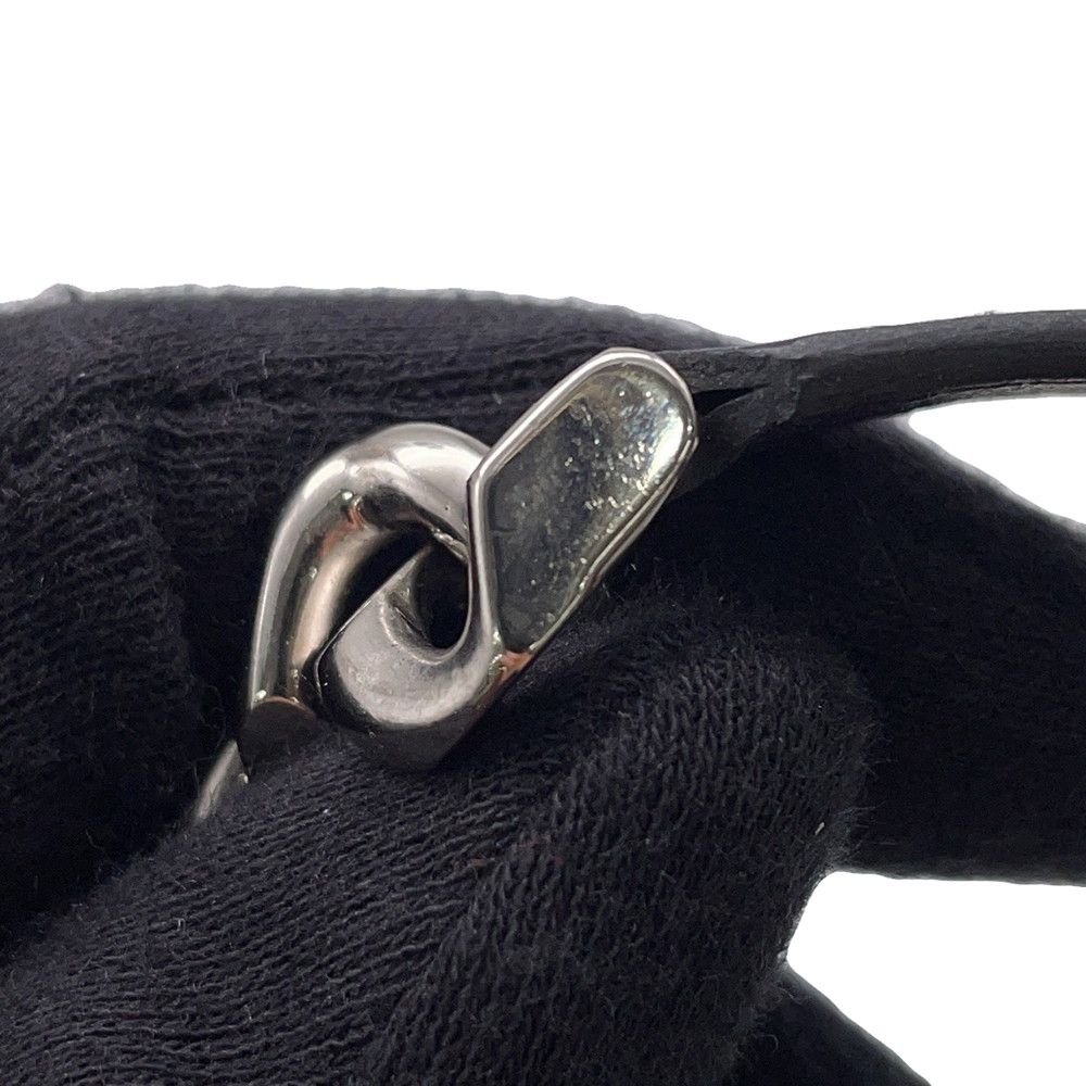 Hermes Bra Camden Black Silver Leather T4 Accessory Bracelet — view 8