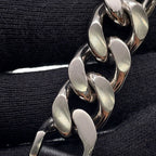 Hermes Bra Camden Black Silver Leather T4 Accessory Bracelet — view 6