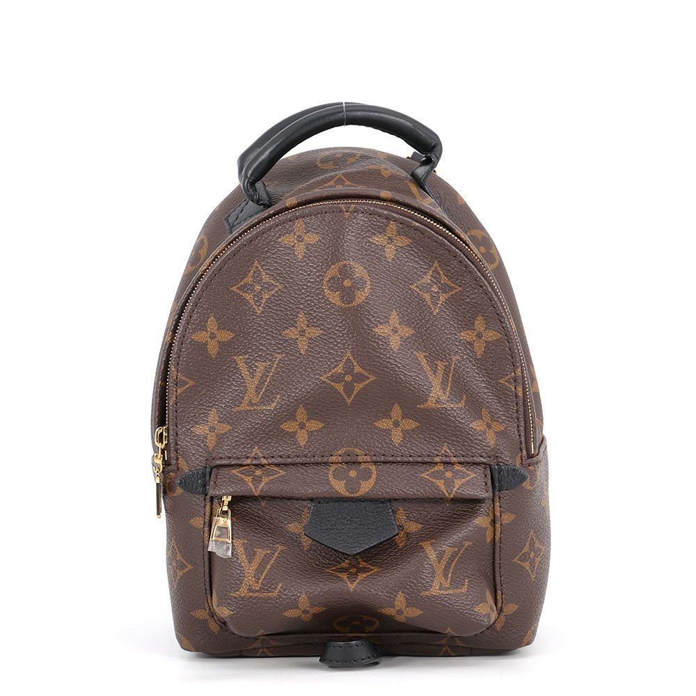 Louis Vuitton Backpack Monogram Palm Spring Mini Bag Black