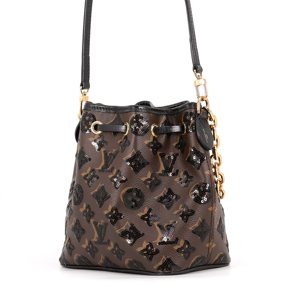 Louis Vuitton Shoulder Bag Monogram Sequin Noe BB 2-Way Black — view 2