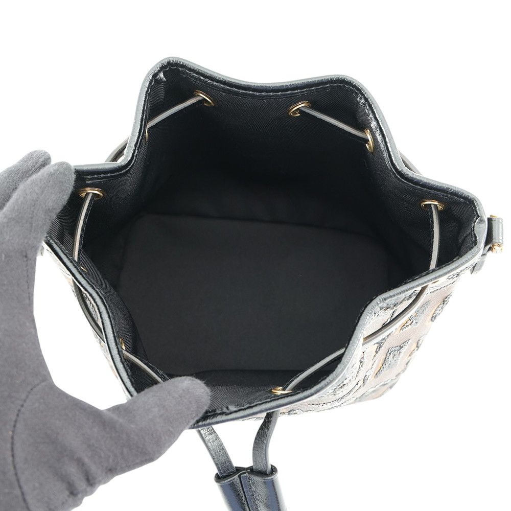 Louis Vuitton Shoulder Bag Monogram Sequin Noe BB 2-Way Black — view 6