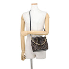 Louis Vuitton Shoulder Bag Monogram Sequin Noe BB 2-Way Black — view 5