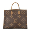 Louis Vuitton Tote Monogram Reverse Giant On The Go GM 2-Way Shoulder Bag