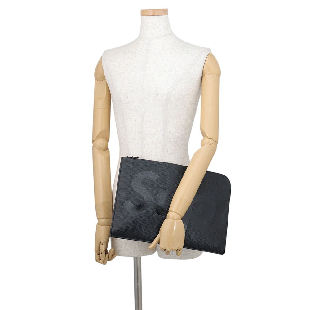 Louis Vuitton Clutch Epi Supreme Pochette Jules GM Black — view 4