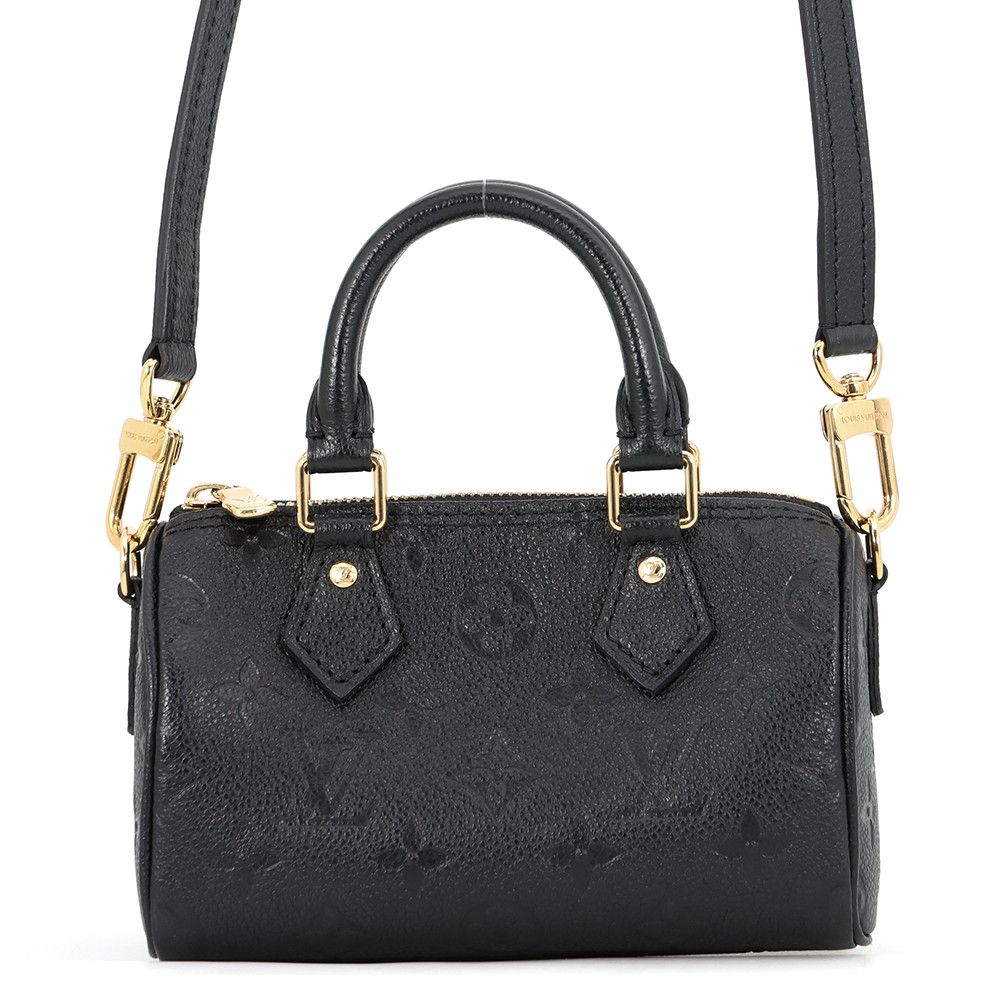 Louis Vuitton Monogram Empreinte Nano Speedy 2-Way Black Handbag