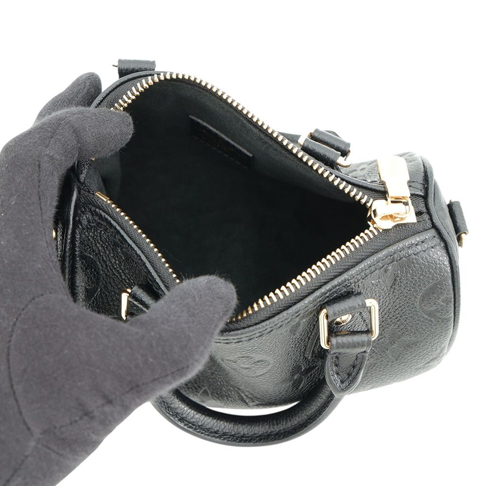 Louis Vuitton Monogram Empreinte Nano Speedy 2-Way Black Handbag — view 6