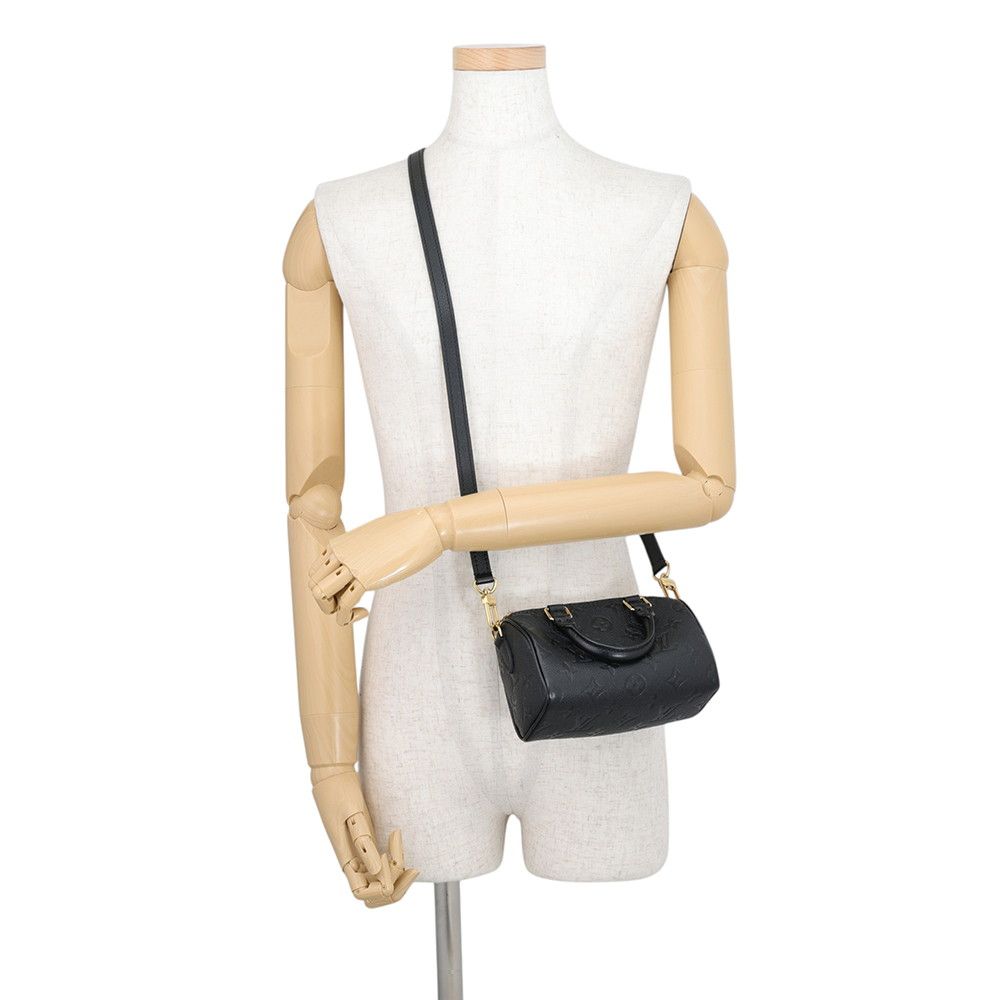 Louis Vuitton Monogram Empreinte Nano Speedy 2-Way Black Handbag — view 5