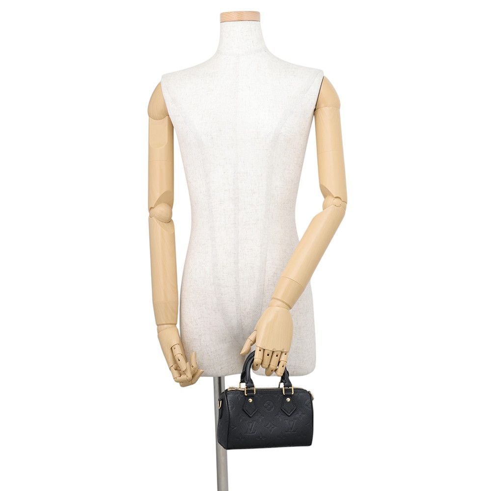 Louis Vuitton Monogram Empreinte Nano Speedy 2-Way Black Handbag — view 4