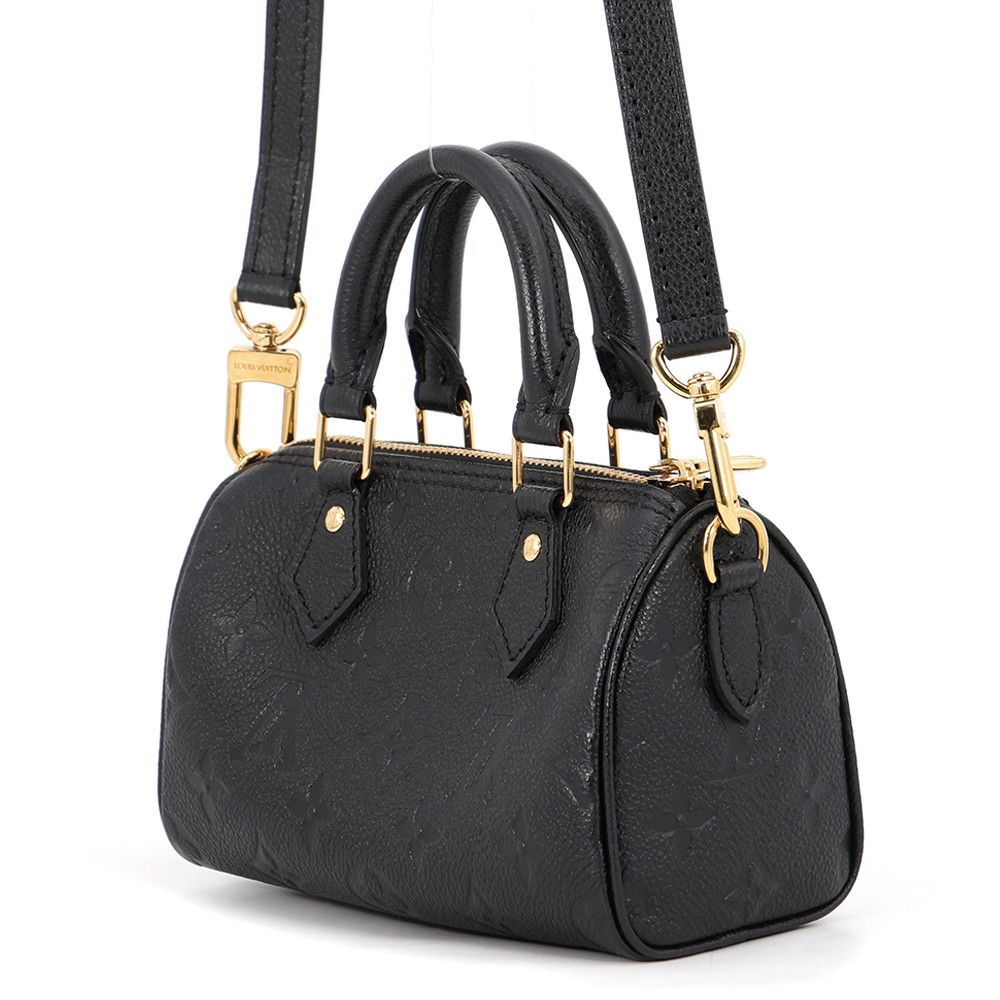 Louis Vuitton Monogram Empreinte Nano Speedy 2-Way Black Handbag — view 2