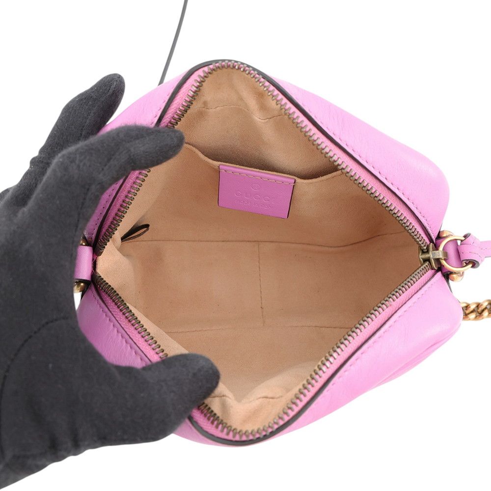 Gucci Chain Shoulder Bag GG Marmont Leather — view 5