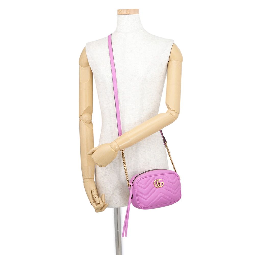 Gucci Chain Shoulder Bag GG Marmont Leather — view 4