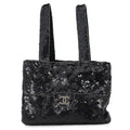 Chanel Handbag Mini CC Logo Sequin Beads Rhinestone Bag Black