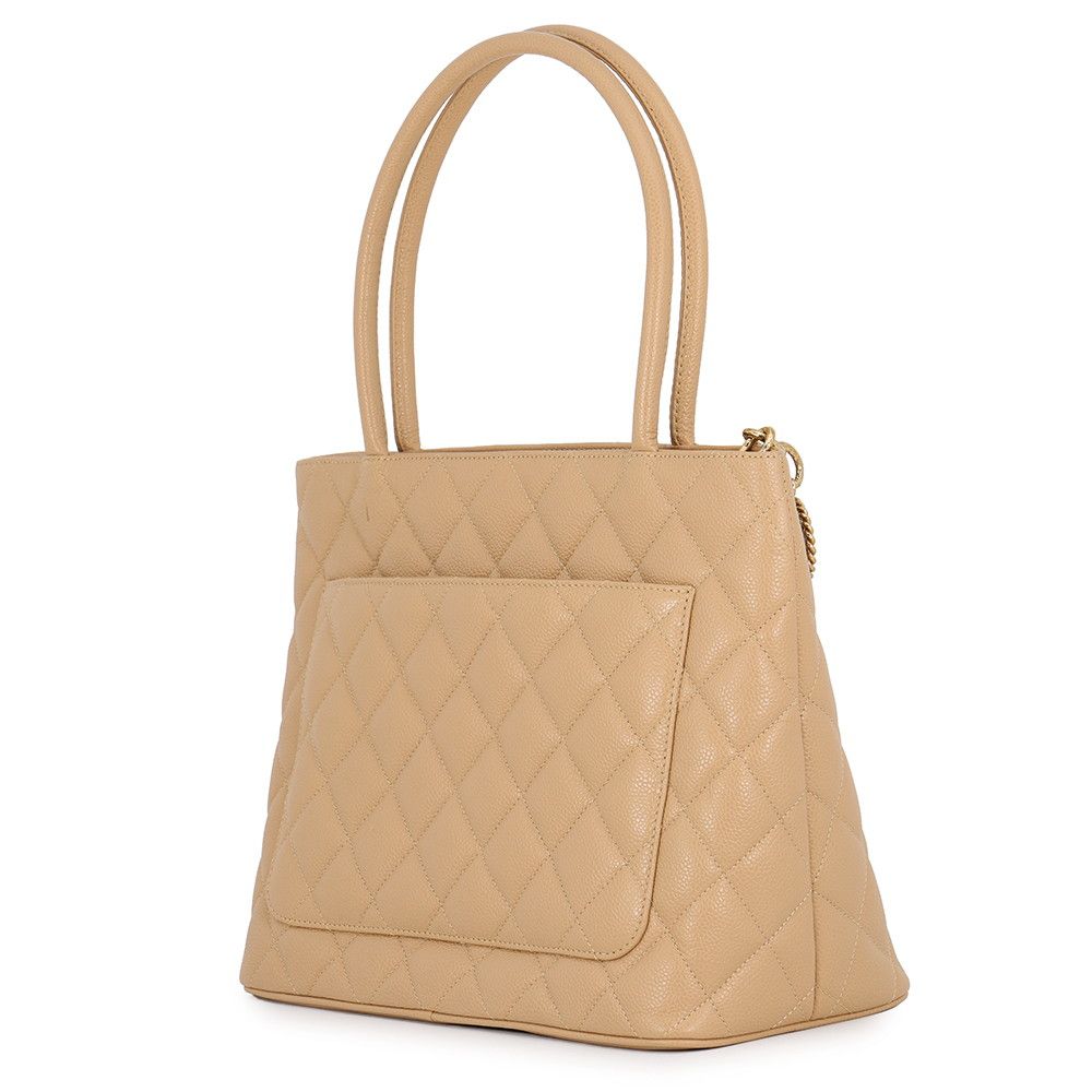Chanel Tote Bag Reissue CC Logo Quilted Caviar Leather — view 2
