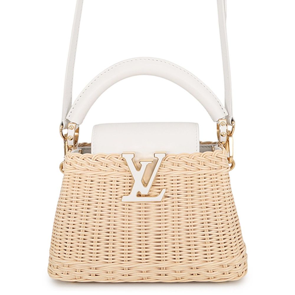Louis Vuitton Capucines Mini Rattan Cowhide Leather 2-Way Shoulder Bag