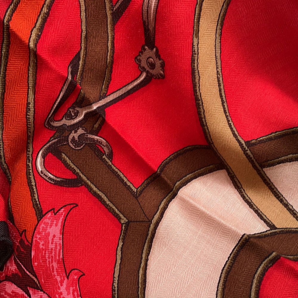 Hermes Shawl Carre 140 Geant Imperial Studies L'instruction Duroy Scarf — view 3