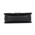 Chanel Chain Shoulder Bag Quilted CC Logo Boy 25 Caviar Leather Black — view 3