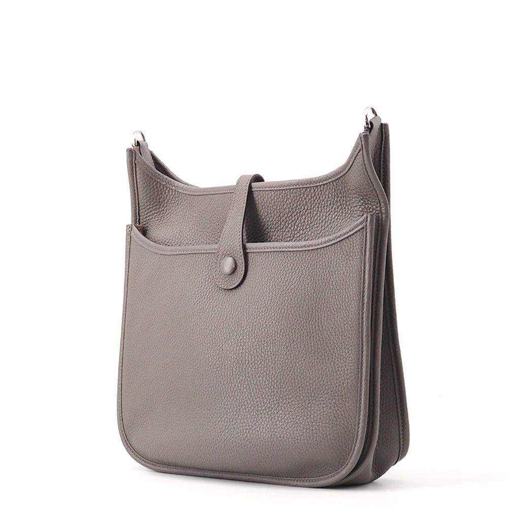 Hermes Shoulder Bag Evelyne 3 PM Grimeyer Silver Taurillon Clemence — view 2