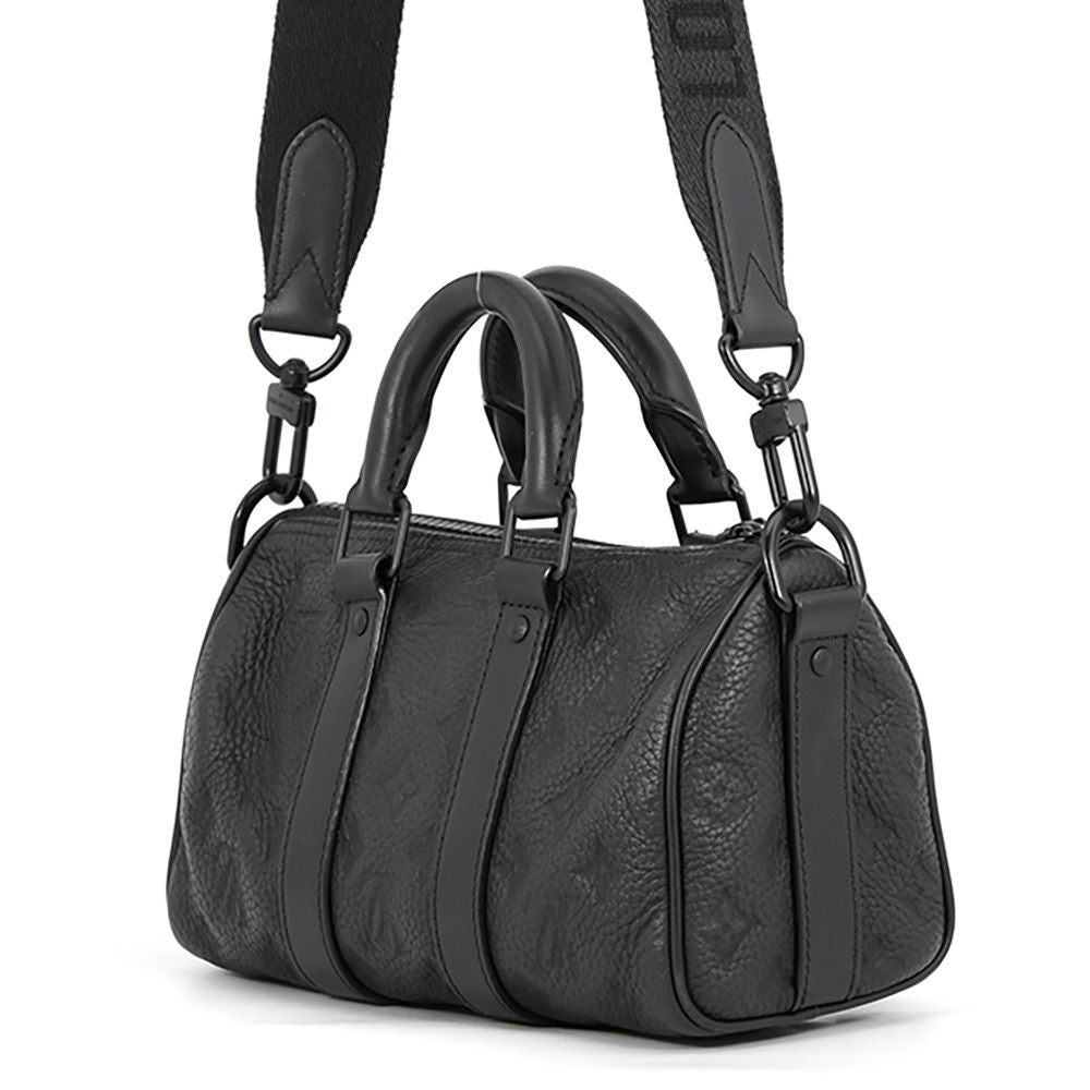 Louis Vuitton Handbag Monogram Taurillon Keepall Bandouliere 25 2-Way Bag Black — view 2