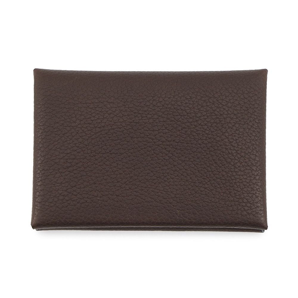 Hermes Coin Purse Calvi Duo Barenia Silver Faubourg — view 3