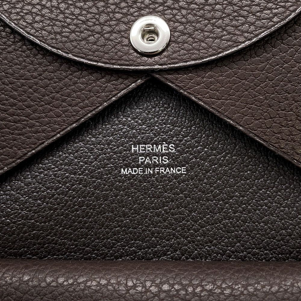 Hermes Coin Purse Calvi Duo Barenia Silver Faubourg — view 8
