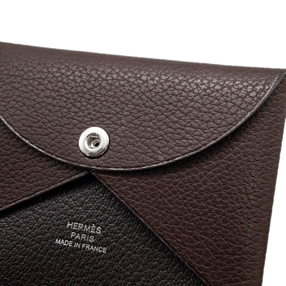 Hermes Coin Purse Calvi Duo Barenia Silver Faubourg — view 7