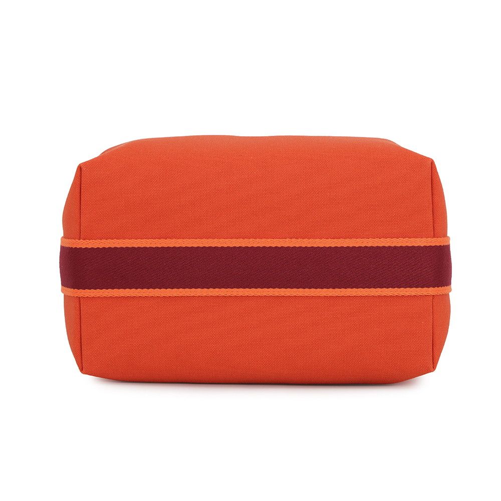 Hermes Pouch Bride-a-Brac GM Orange Fu Silver Canvas — view 3