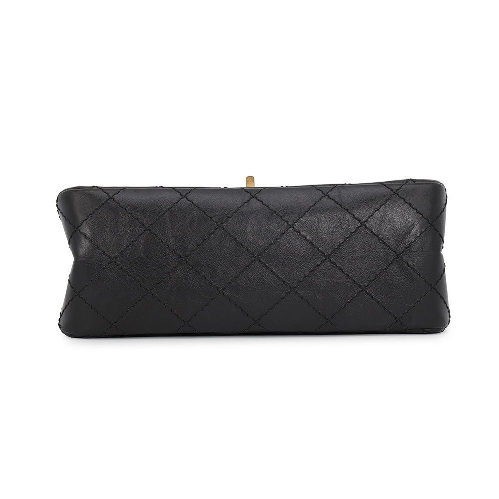 Chanel Chain Shoulder Bag Quilted 2.55 Mini Aged Calf Leather Black — view 3