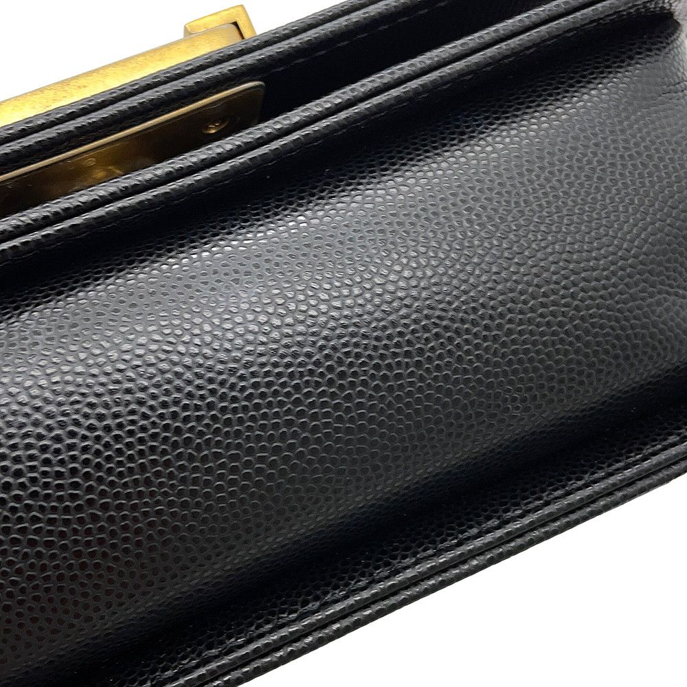 Chanel Chain Shoulder Bag Boy Small Quilted CC Logo Boy Black — view 7